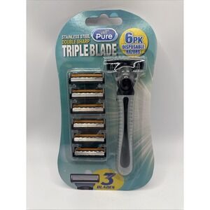 All Pure Triple Blade 6pk Disposable Razors